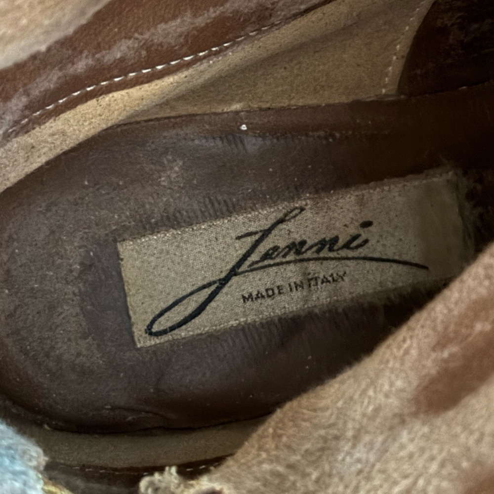 Vintage Lenni Gold and White Metallic Leather boots - Picture 2 of 5